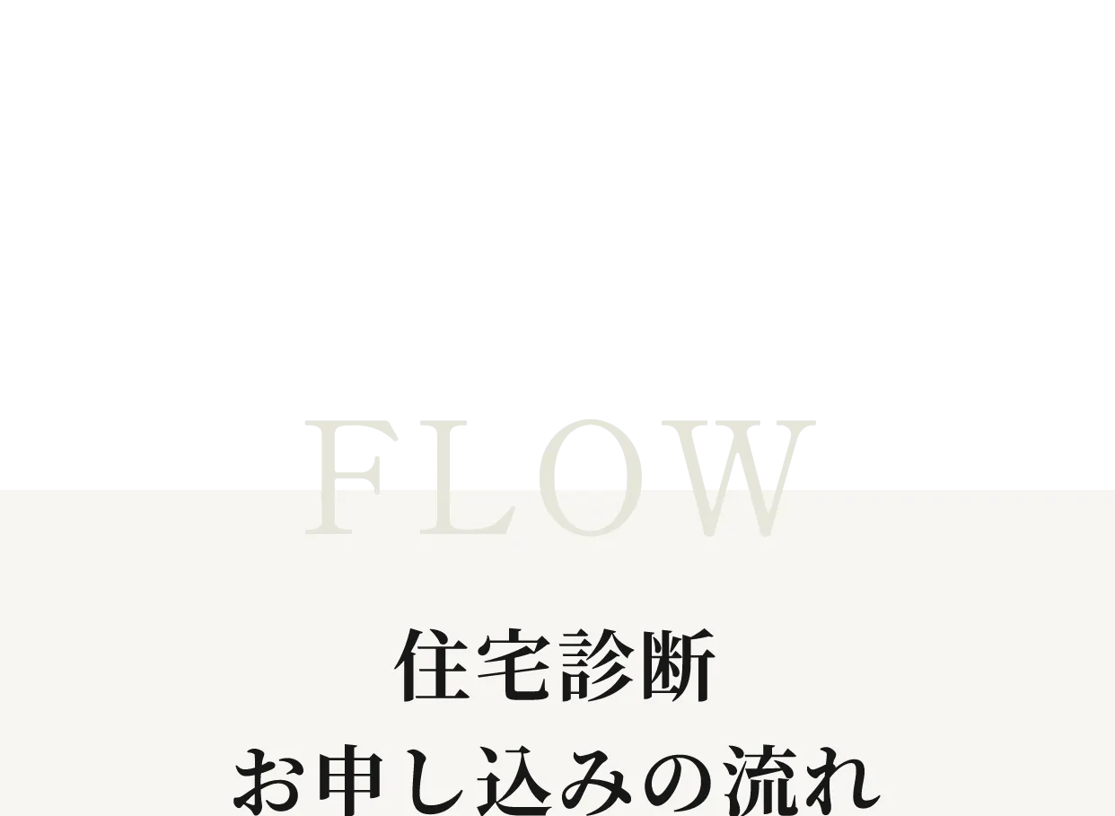 住宅診断お申し込みの流れ